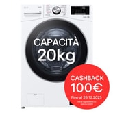 Lavatrice capacità XL 20kg AI DD™ | Serie P3 Classe B | 1000 giri, TurboWash 360, Lavaggio a vapore, Wi-Fi | White